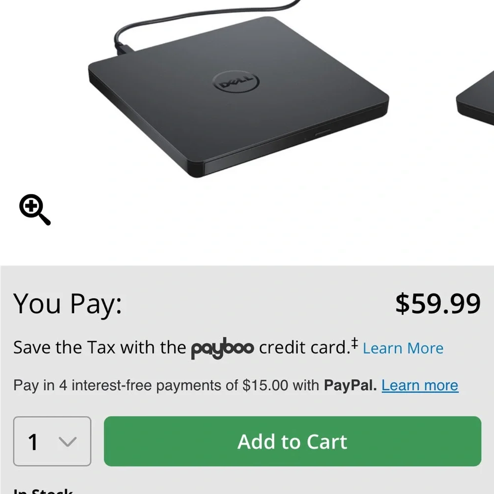 Dell external USB DVD RV drive multi recorder